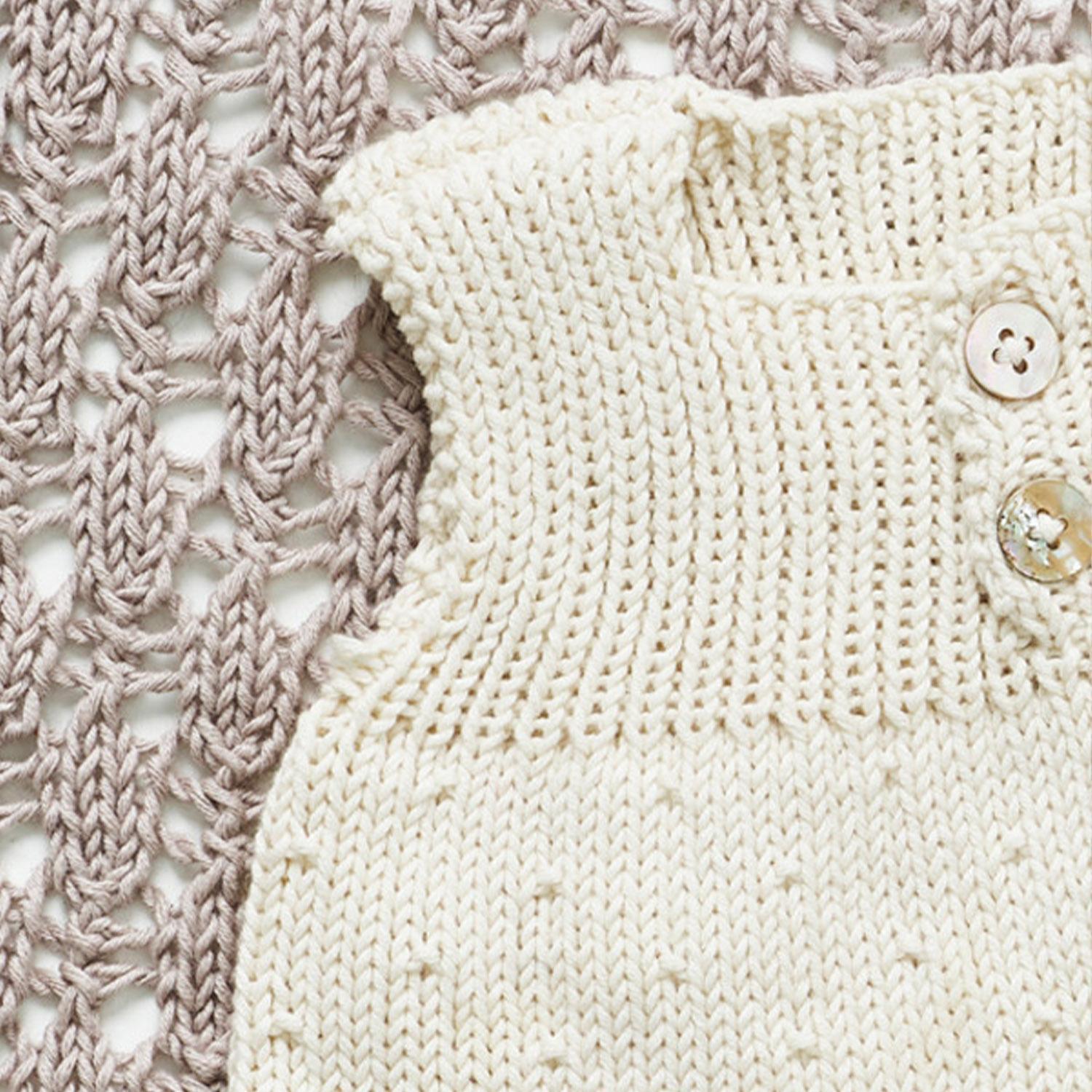 Strikkeopskrift ONION - Carlas babyundertøj - strikkes i bomuld
