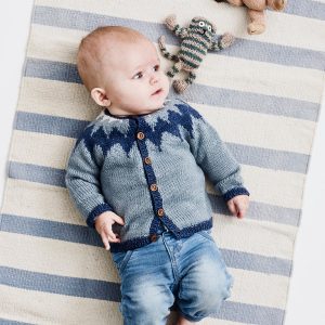 Strikkeopskrift Onion - Babytrøje med nordisk mønster onion