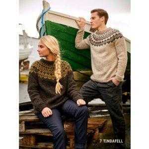 Strikkeopskrift Istex islandsk sweater til mænd og kvinder - Tindafell
